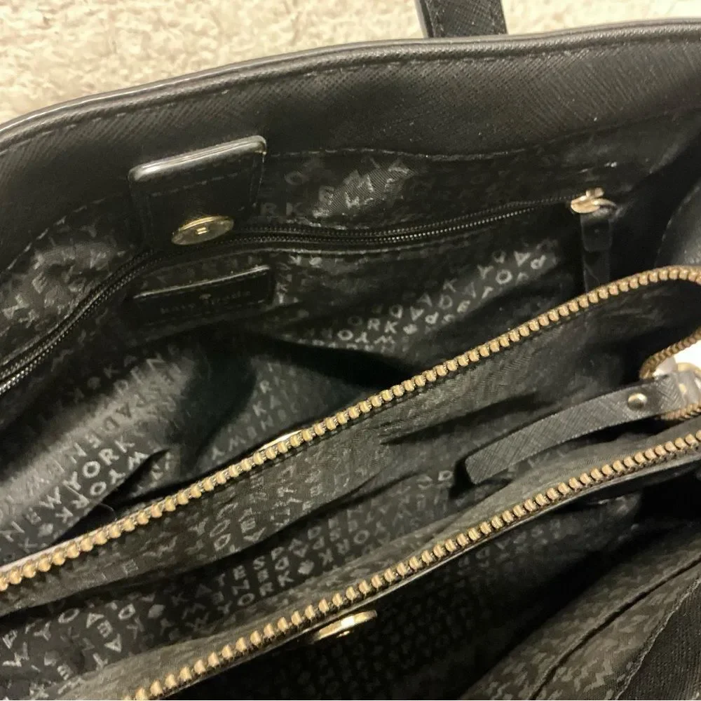 Kate Spade Black Satchel Bag crossbody multi compartment